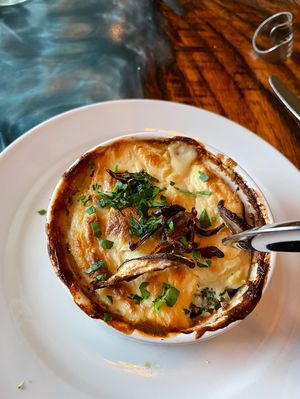 Broccoli soufflé  at Sanctuary Bistro in Charlotte