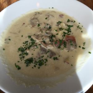 Oyster Mushroom Chowder at Sanctuary Bistro in Charlotte