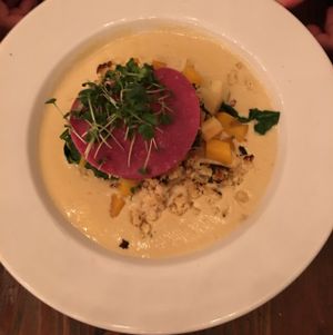 hand stacked lasagna  at Sanctuary Bistro in Charlotte