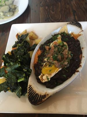 Black bean chilaquas at Sanctuary Bistro in Charlotte