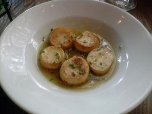 oyster mushroom scallops at Sanctuary Bistro in Charlotte