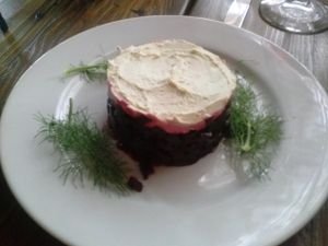 beet tartare at Sanctuary Bistro in Charlotte