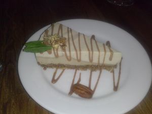 latte cheesecake at Sanctuary Bistro in Charlotte