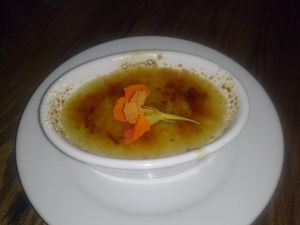 crème brulee  at Sanctuary Bistro in Charlotte