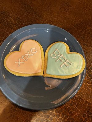 Vegan heart cookies  at Copper Kettle Coffee House in Thunder Bay