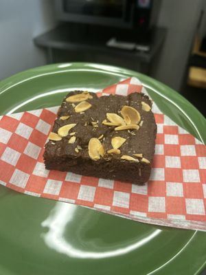 Gluten free brownie  at Copper Kettle Coffee House in Thunder Bay