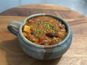 Veggie chilli  at Copper Kettle Coffee House in Thunder Bay