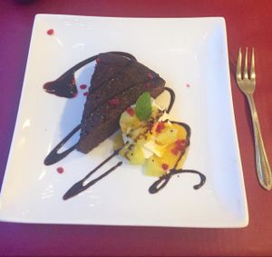 vegan chocolate cake number two at Art Cafe ELK in Hiroshima