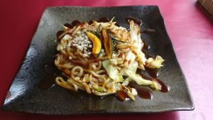 lovely yakiudon at Art Cafe ELK in Hiroshima