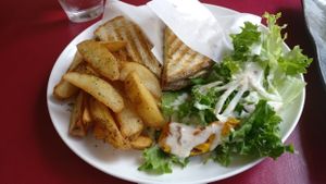 the sandwich set - with a drink of choice at Art Cafe ELK in Hiroshima