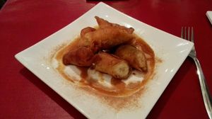 Banana spring roll large  at Art Cafe ELK in Hiroshima