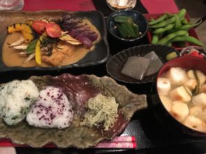 Vegan Japanese set  at Art Cafe ELK in Hiroshima