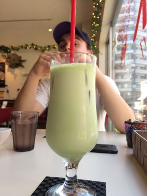 Soy Iced Matcha Latte at Art Cafe ELK in Hiroshima