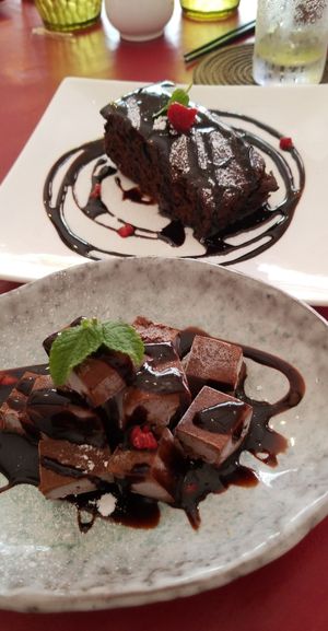 Delicious vegan ice cream and warm chocolate cake!!! Chocolate cake is a must try at Art Cafe ELK in Hiroshima