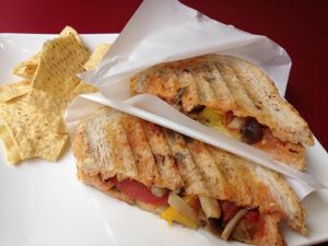 Vegetarian Panini, no cheese (vegan) at Art Cafe ELK in Hiroshima
