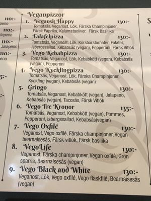 New prices  at Pizzeria Milano in Jonkoping