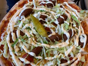 Pizza Falafel at Pizzeria Milano in Jonkoping