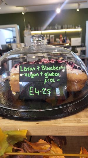 Lemon & Blueberry Slice at Severnside Kitchen in England