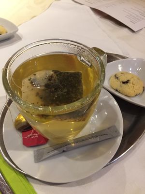 Yogi tea with cookie  at Wilhelmshohe Vegan in Durnau