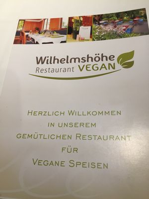 Menu  at Wilhelmshohe Vegan in Durnau