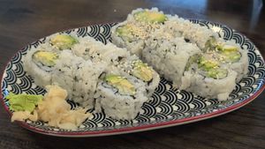 Cucumber avocado rolls at Kami Poke in Tallahassee
