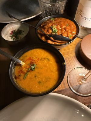 Chickpea and daal   at Masala Zone Piccadilly Circus in London