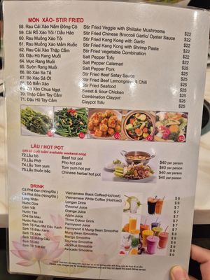 Menu Dec 2025 at Selina Hoang Lan Tinh Chay in Sunshine