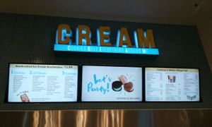 menu at CREAM in San Mateo