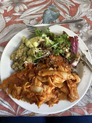Lasagna  at Rauhankahvila Fredrika in Helsinki