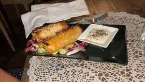 Spring Rolls with Aioli dip at Moon in Siracusa