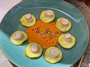 Zucchini Ravioli at Moon in Siracusa