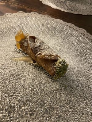 Cannolo con Veg ricotta   at Moon in Siracusa