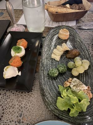 Mozzarella and cheese selection   at Moon in Siracusa