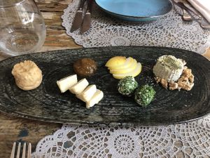 Vegan cheeses  at Moon in Siracusa