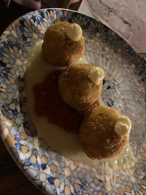 Vegan Aranchini in 3 flavours   at Moon in Siracusa