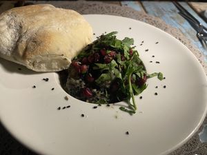 Baba Ganoush, completely yummy!  at Moon in Siracusa