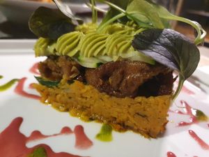 Lasaña con seitan at Moon in Siracusa