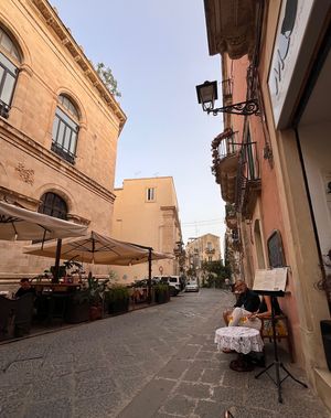 View in the street   at Moon in Siracusa