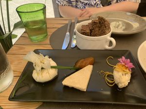 Vegan cheese platter  at Moon in Siracusa