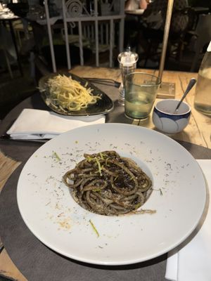 Carbonara & spaghetti al buio (menu 2025)  at Moon in Siracusa