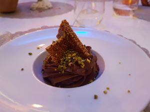 Chocolate Mousse With Sesame Crackers at Moon in Siracusa