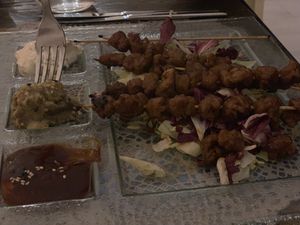 Greek kebabs  at Moon in Siracusa