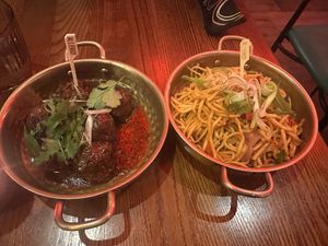 Kofta and noodles   at TANGRA in London