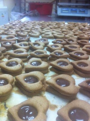 Spelt flour cookies with choclate and peanut butter at Seeds in Tel Aviv