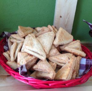 vegan almond cheese savory pastries - burekas at Seeds in Tel Aviv