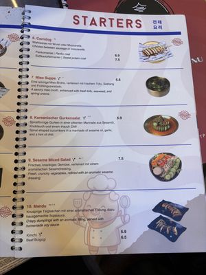 a la carte starters (already one can fulfill like a full meal)  at MATJO - BBQ & HOTPOT in Dresden