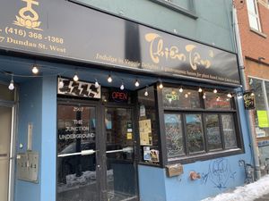 Located on Dundas Street in Toronto's west-end Junction neighbourhood.  at Thien Tam Asia Vegan & Vegetarian Restaurant in Toronto