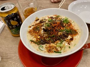 Spicy Vegan ramen 🍜 the best I’ve had in Japan   at ANDRYU★ - らーめん薬膳担々麺　アンドリュー★ in Osaka