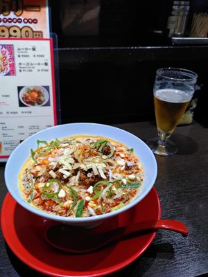 Spicy ramen at ANDRYU★ - らーめん薬膳担々麺　アンドリュー★ in Osaka