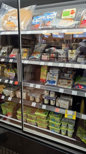 Sole vegan items infridge at La Vie Claire in Rennes